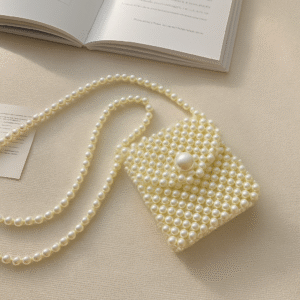 Elegant Pearl Beaded Mini Bag 💎 | Handmade Crossbody Clutch 👜 | Classy & Chic Vibe 💫