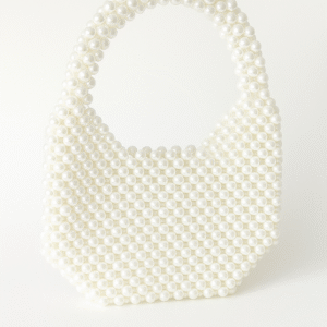 🤍✨ Elegant Black Beaded Handbag – Handcrafted Luxury Accessory ✨🤍