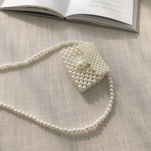 Elegant Pearl Beaded Mini Bag 💎 | Handmade Crossbody Clutch 👜 | Classy & Chic Vibe 💫